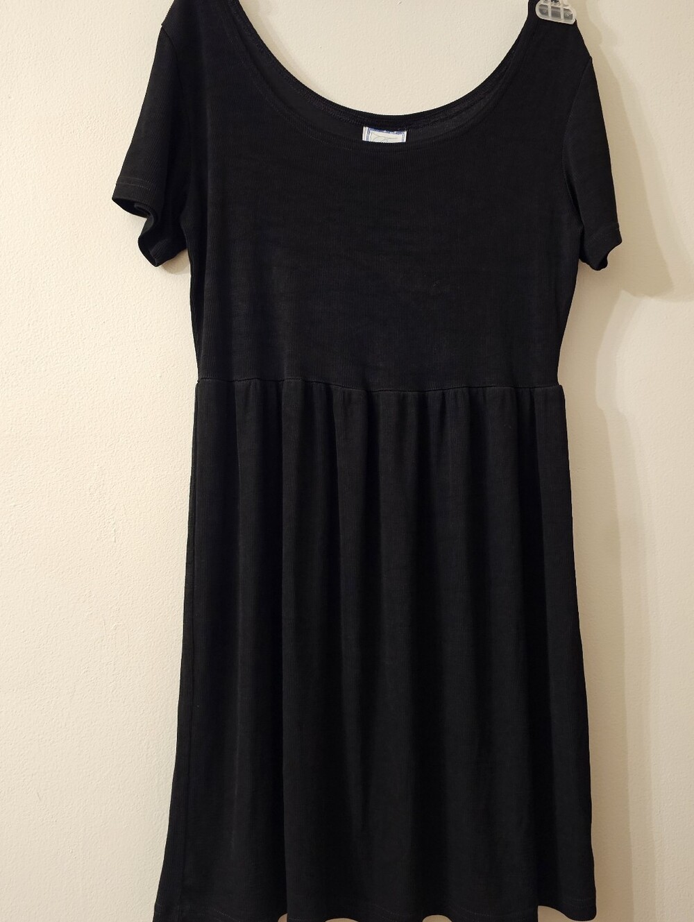 Baja Blue Black Short Sleeve Fit & Flare Dress Women's Made in USA